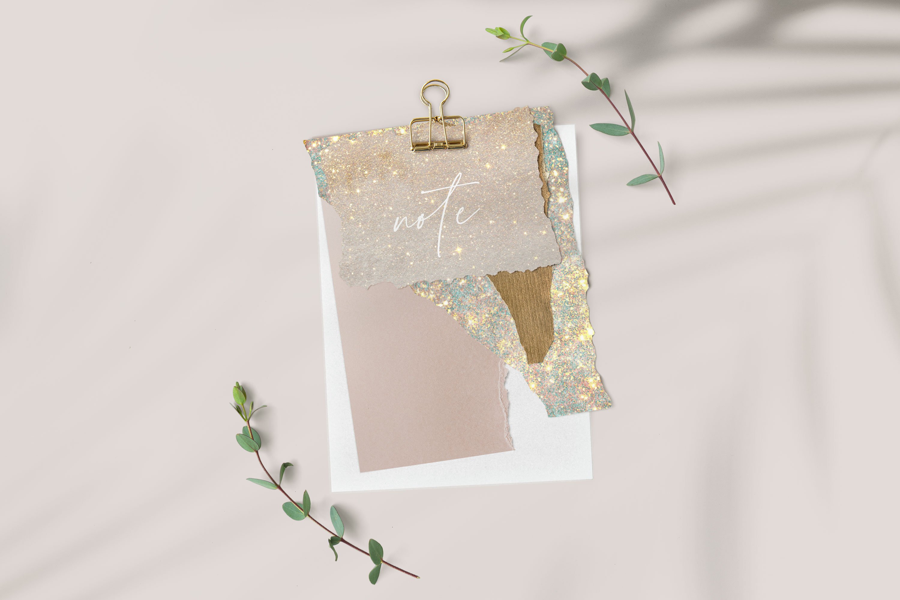 Gold Watercolor Shapes PNG Overlays