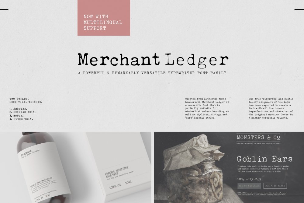 Merchant Ledger – Typewriter Family