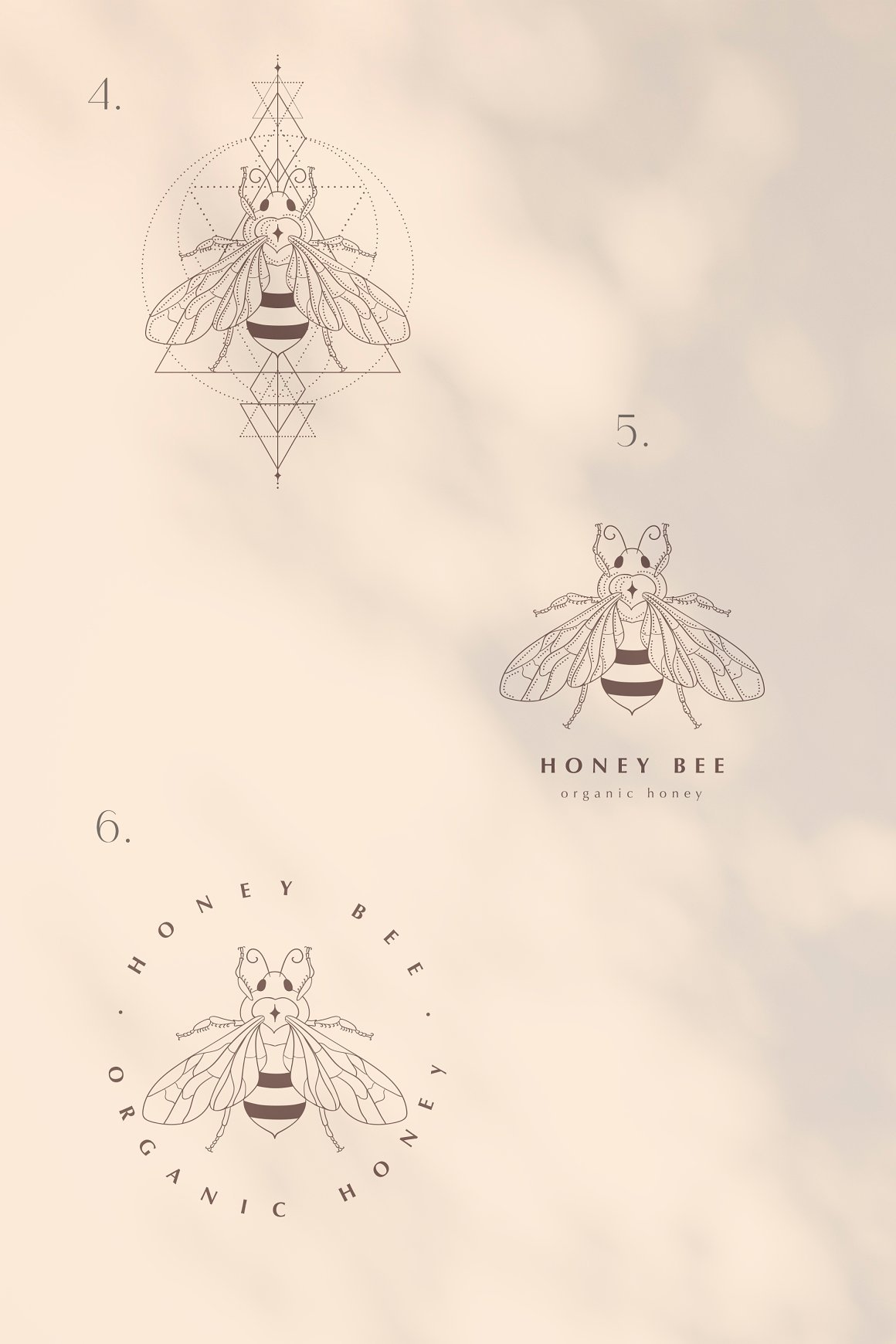 Premade Honey Bee Brand Logo Design for Blogs