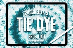 Procreate 5: Tie Dye Brush Kit