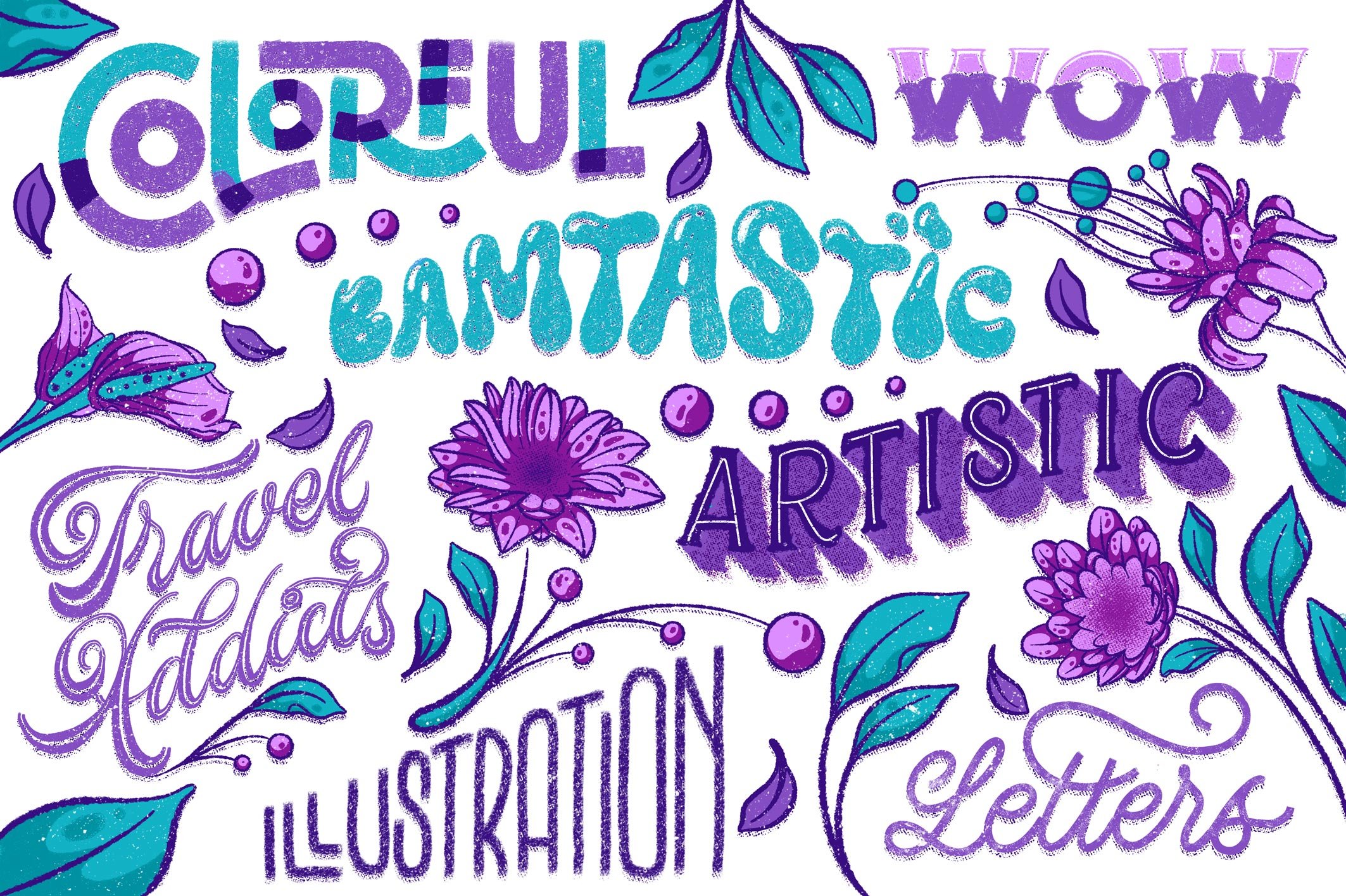 Affinity Lettering design with flourishes