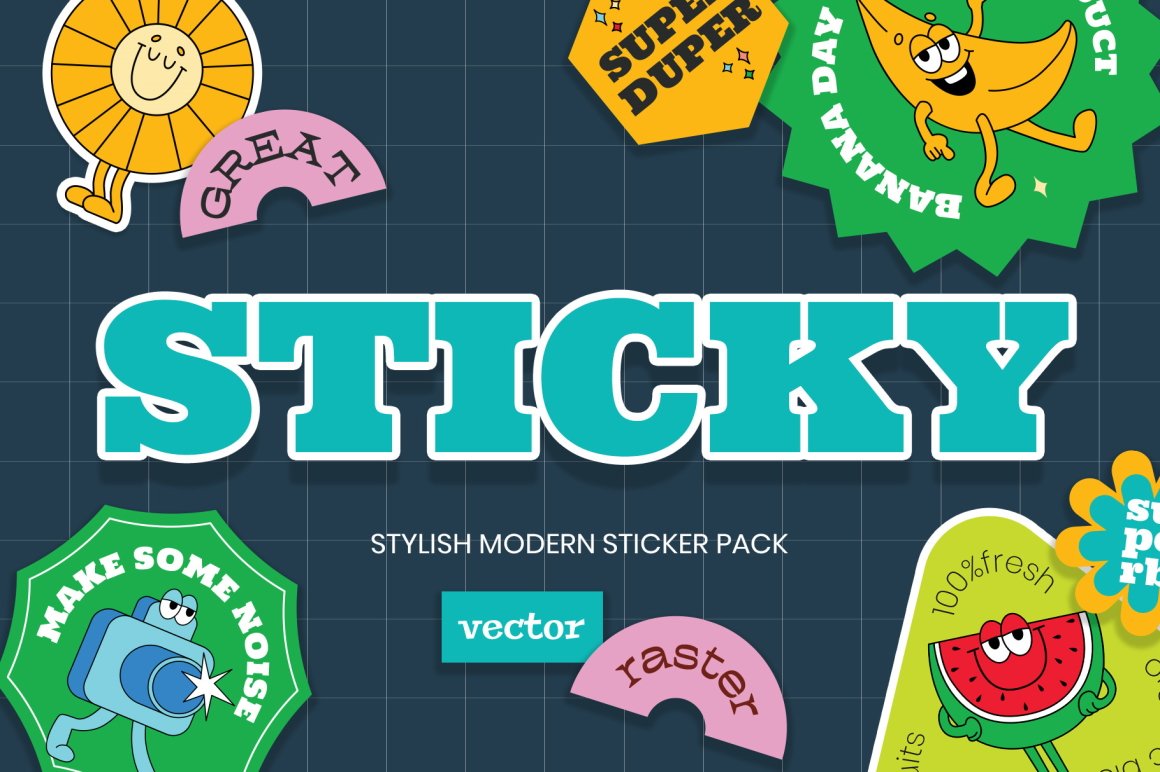 Sticky Vintage & Modern Sticker Pack