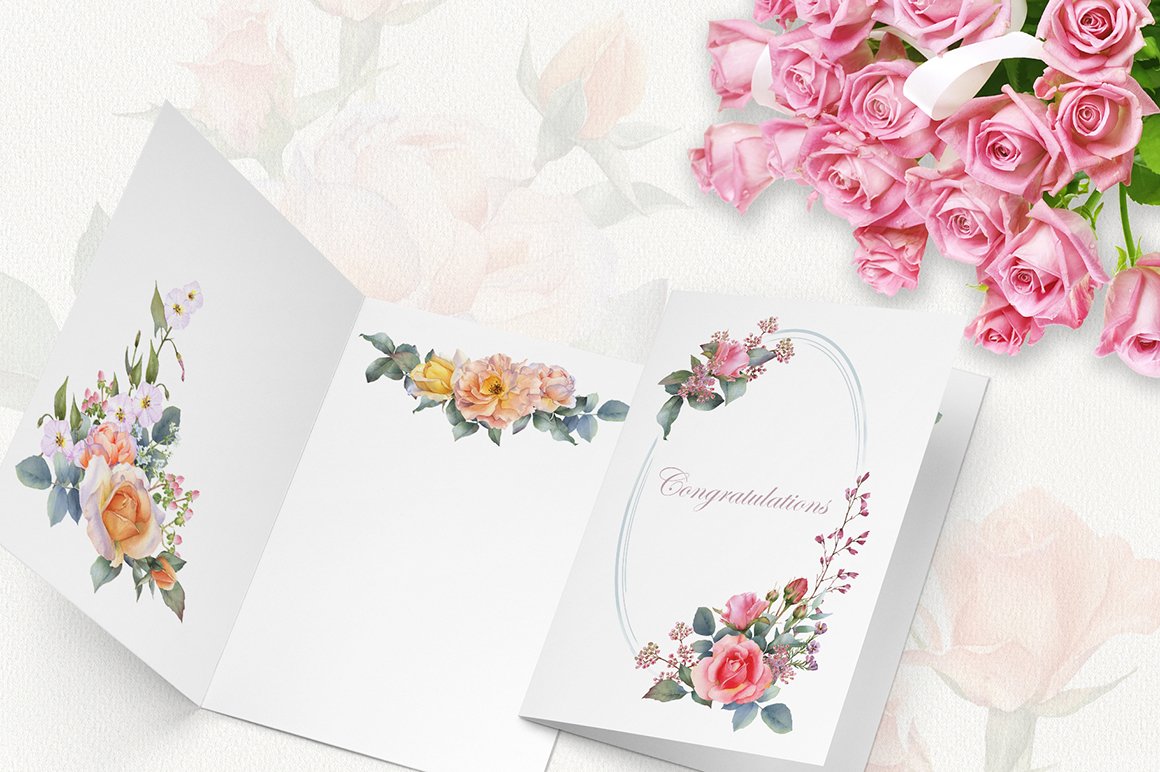 Summer Blossom Watercolor Collection