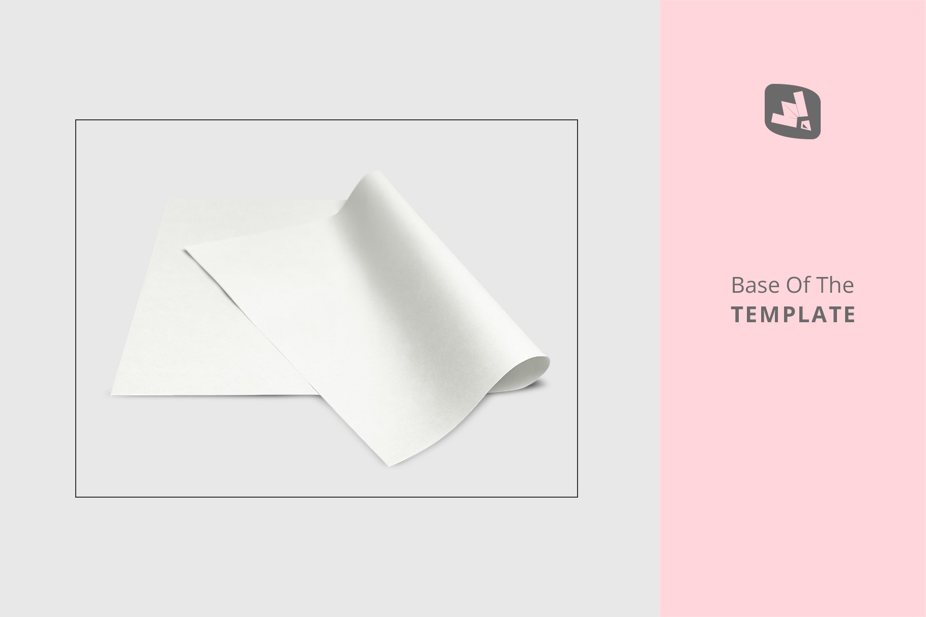 Top View Folded Wrapping Paper Mockup