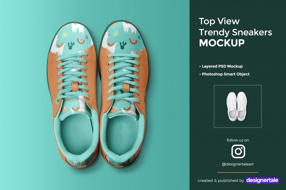 Realistic Sneakers Mockup - Free Download Images High Quality PNG, JPG -  60789