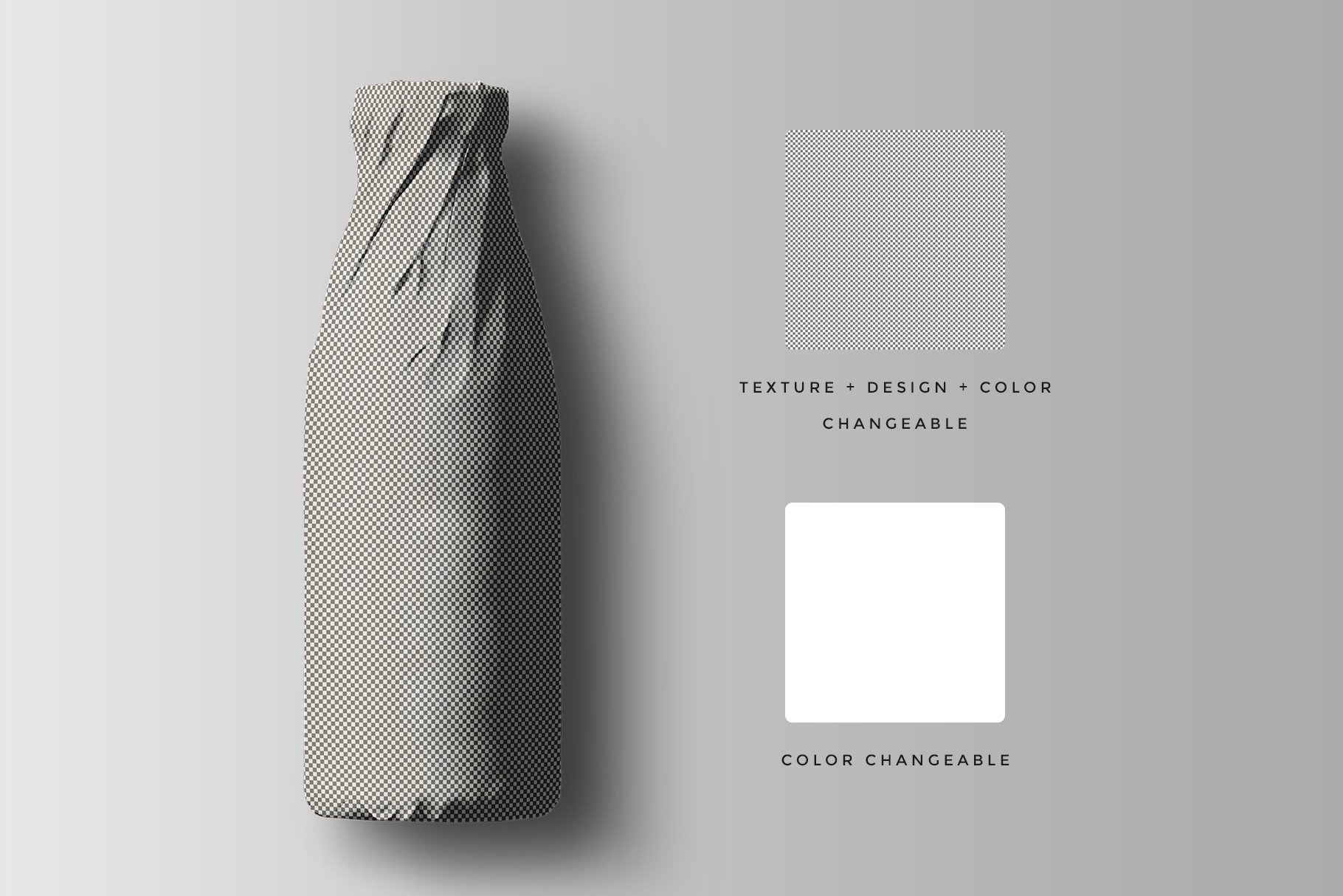 Top View Wrapped Bottle Mockup