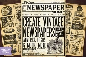 Vintage Newspaper Creator - Affinity Designer