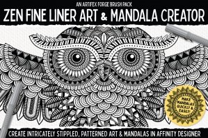 Zen Fine Liner Art & Mandala Creator - Affinity