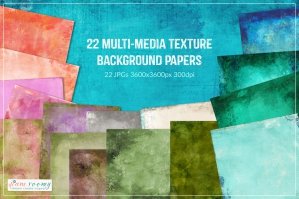 22 Mixed Media Textured Background Papers