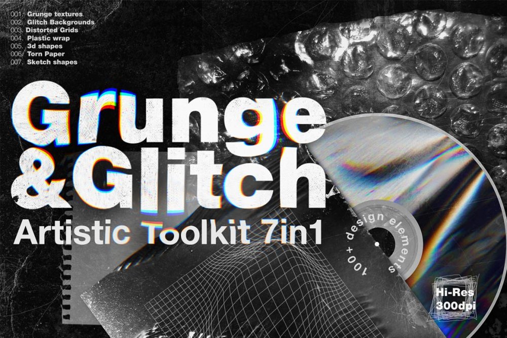 Gunge & Glitch Artistic Toolkit 7in1
