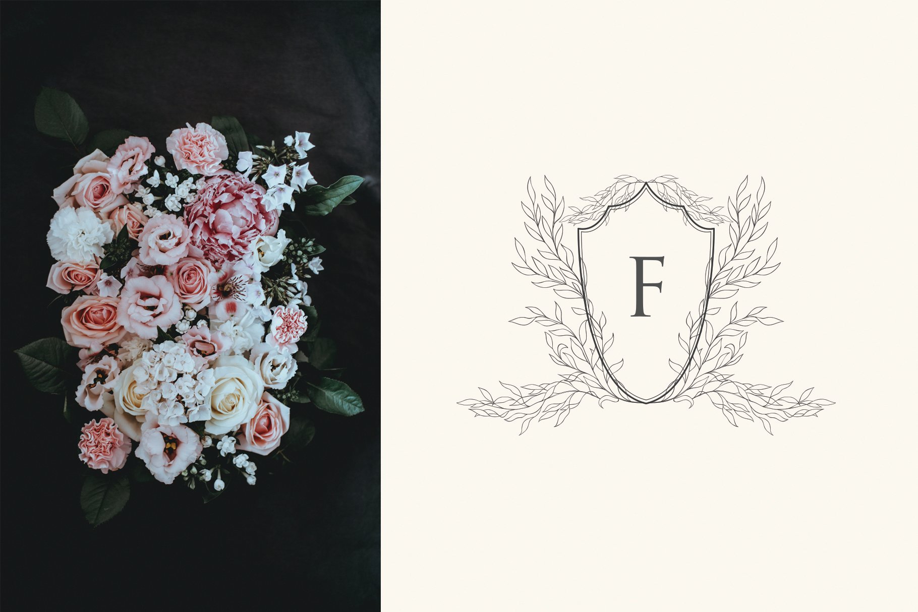Birth-Flowers. Trendy Plants & Logos Line Art