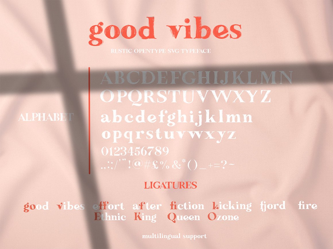 Good Vibes SVG & Regular Font with Graphics