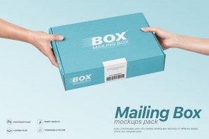 Mailing Box Mockups Set