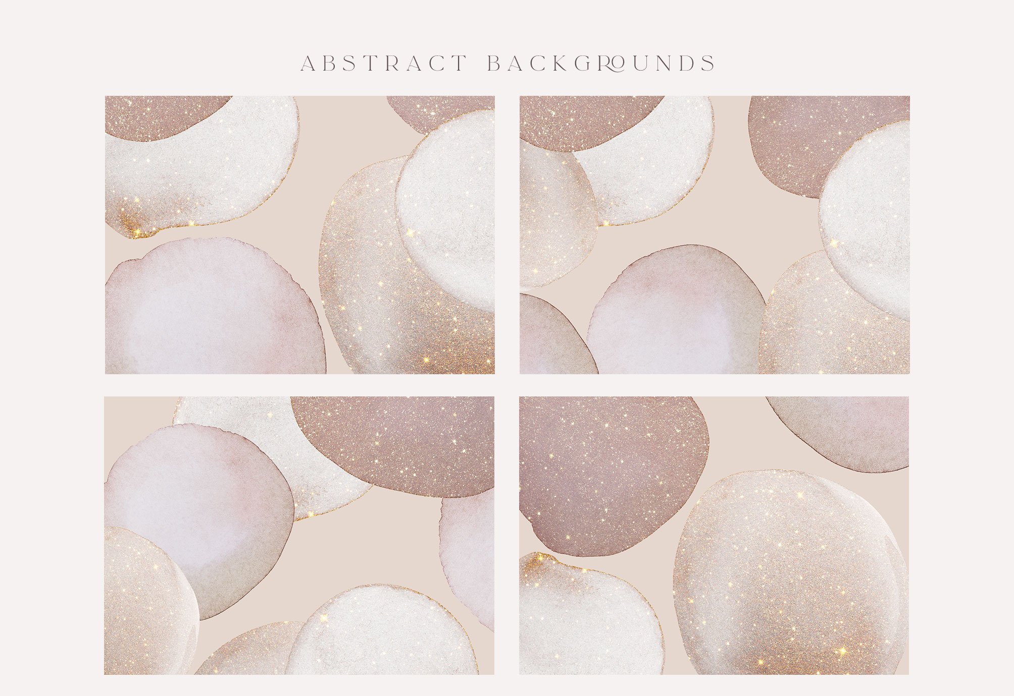 Rose Gold Watercolor Shapes - Deluxe Collection