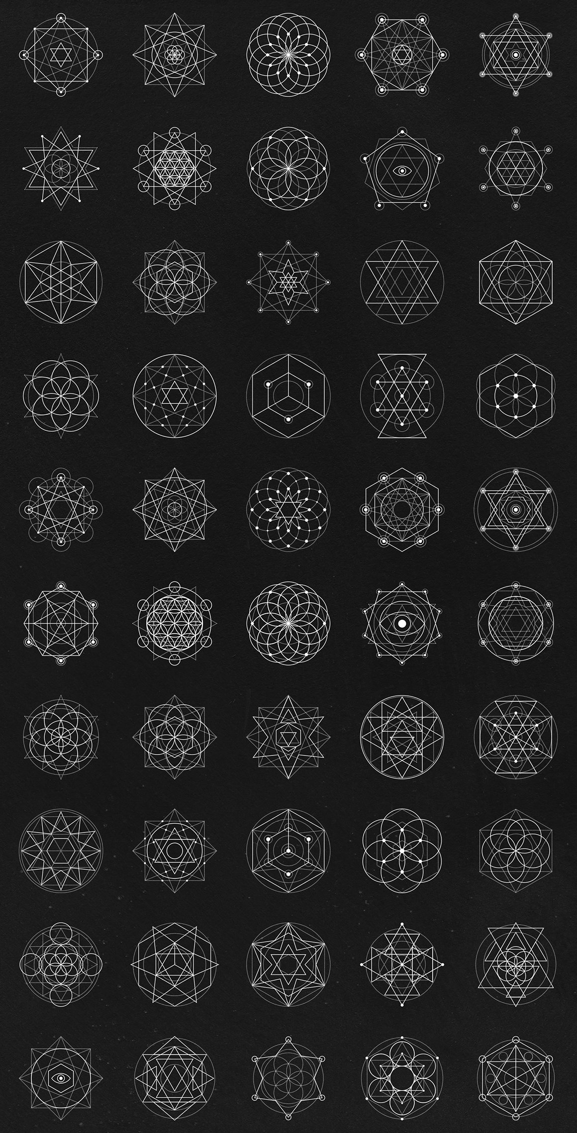 Sacred Geometry - 100 Vector Symbols