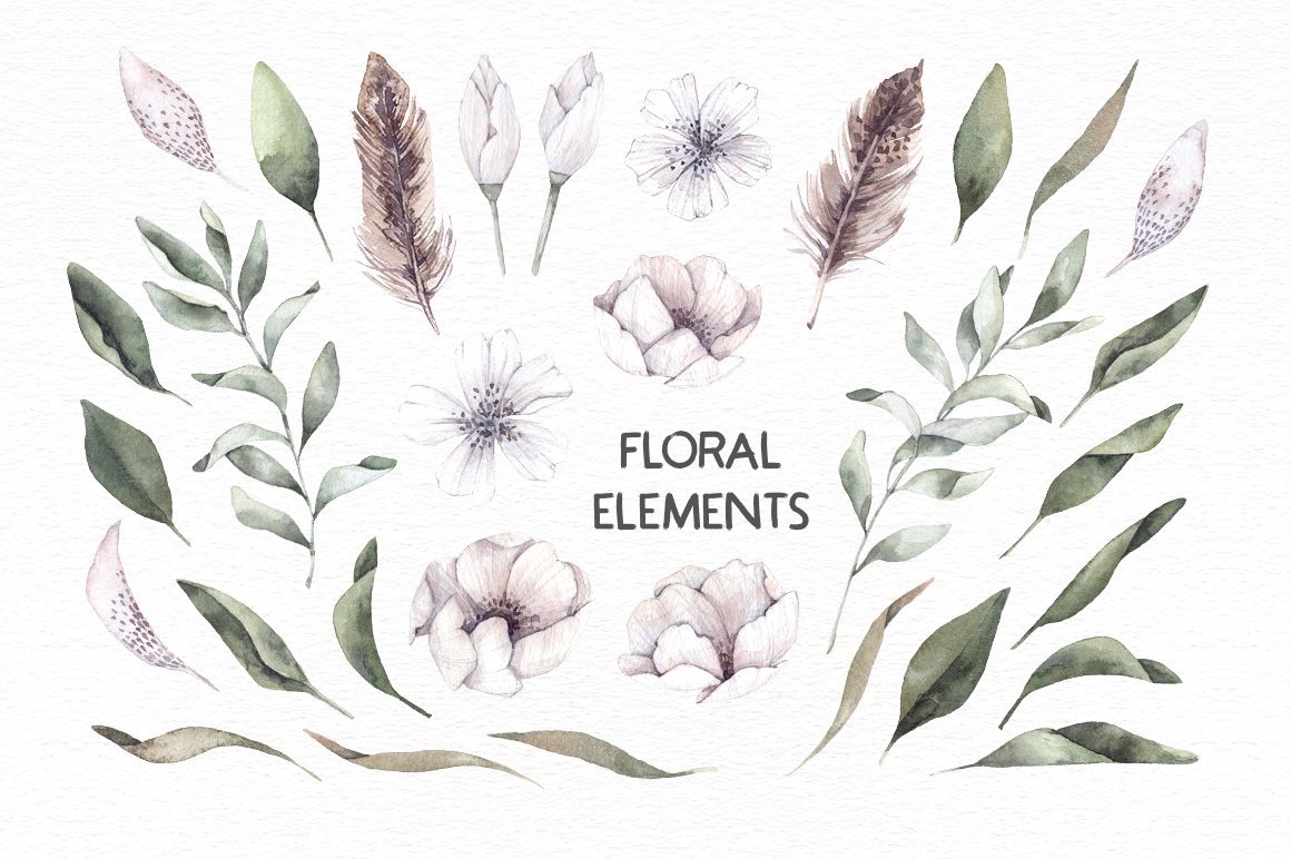 Secret Flowers. Watercolor Kit