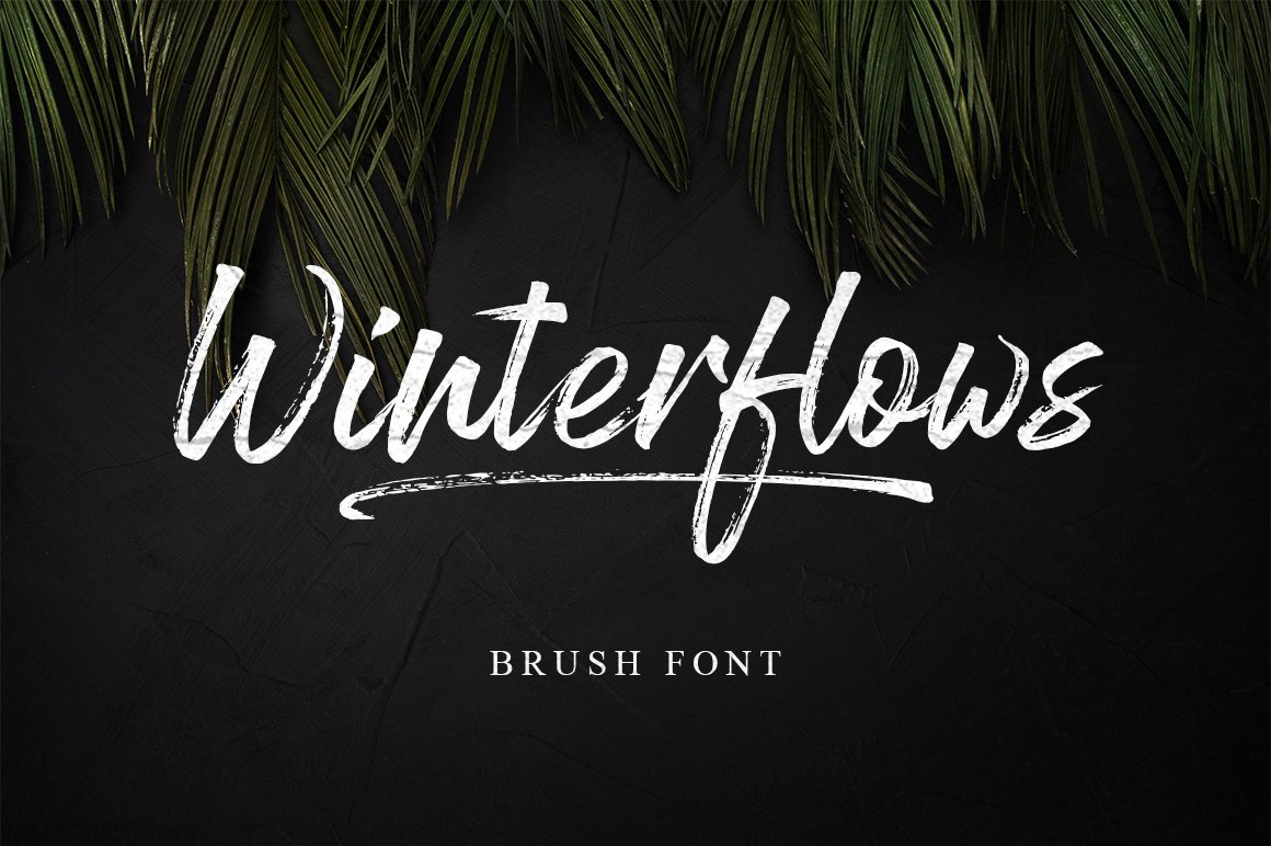 Winterflows Brush Font