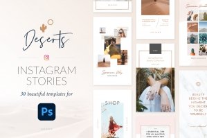 Instagram Stories Deserts Pack - Photoshop