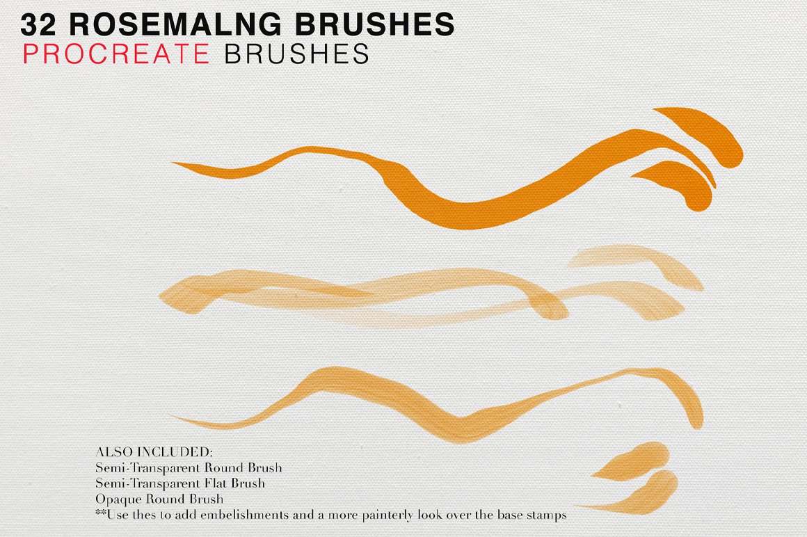 32 Procreate Rosemaling Brushes