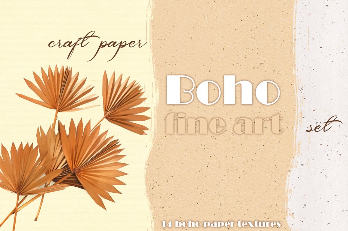 Boho Watercolor Fine Art Paper Texture Set