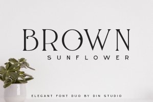 Brown Sunflower - Elegant Font Duo