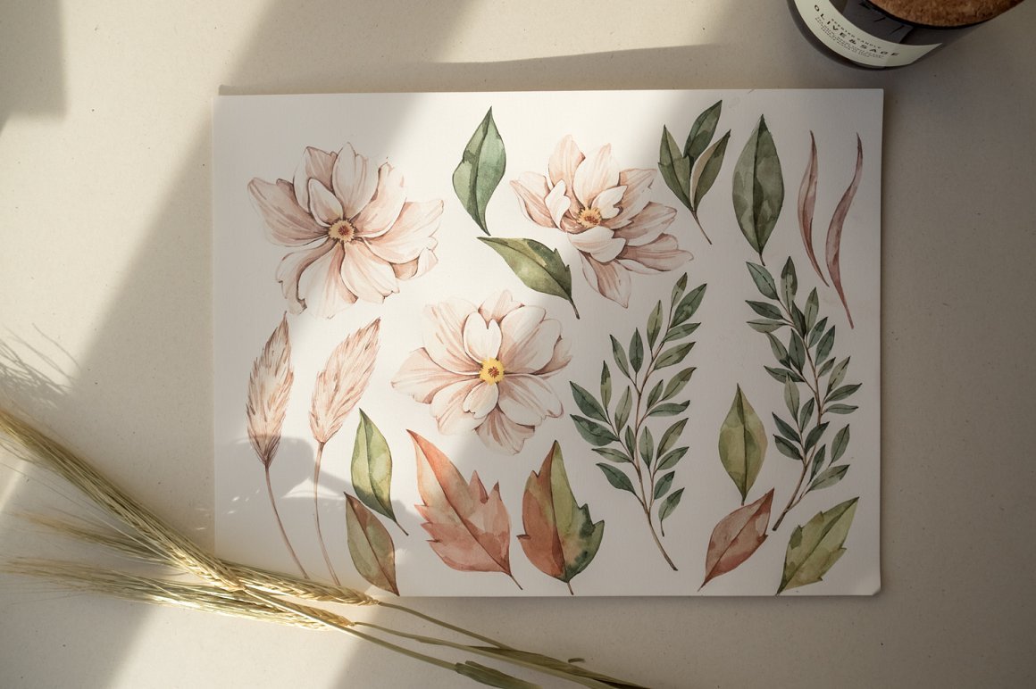 Field Flowers -  Watercolor Floral Set