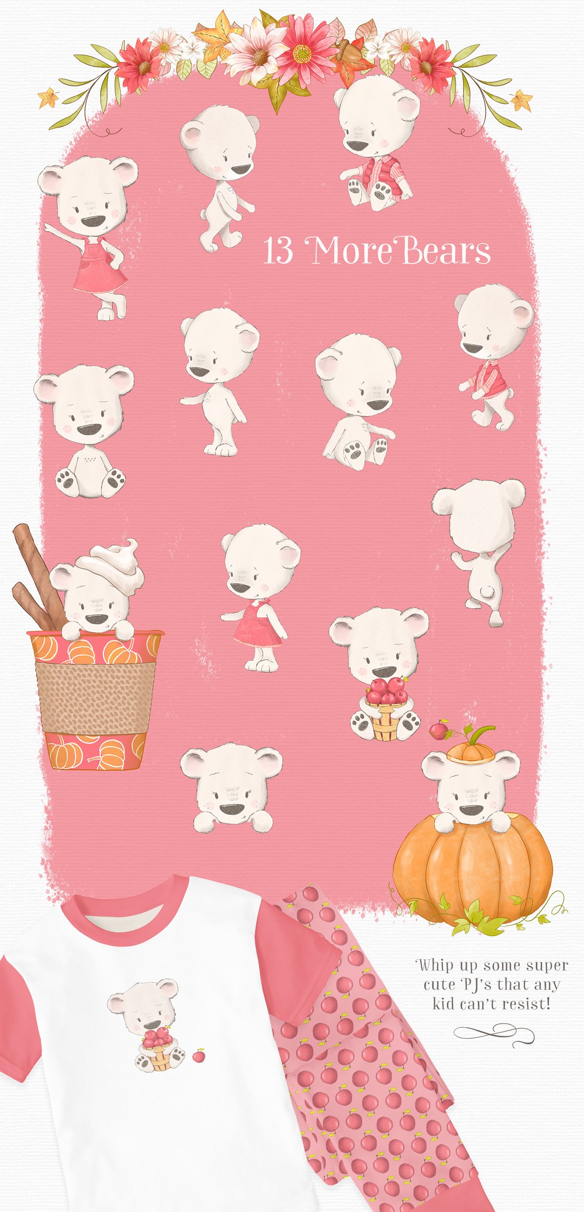 Happy Fall Y'all Animal Clipart Kit