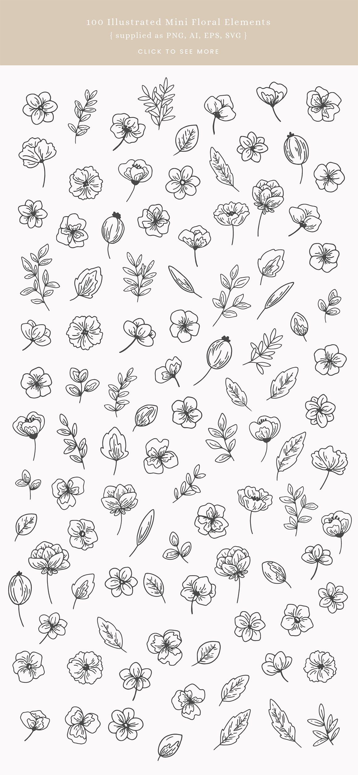 Mini Florals Vector Illustrations