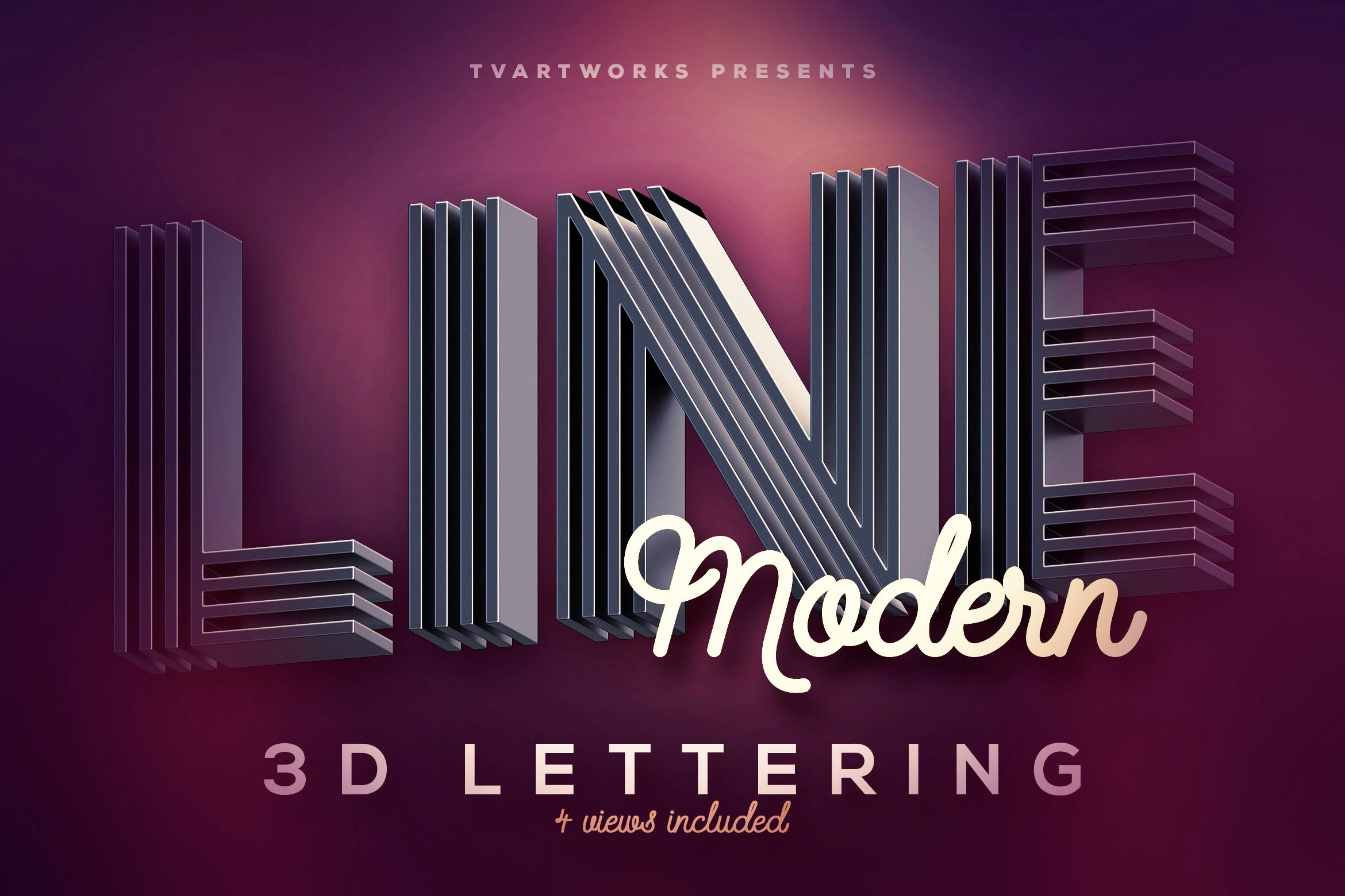 Modern Lines 3D Lettering