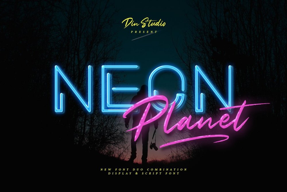 Neon Planet Font Duo