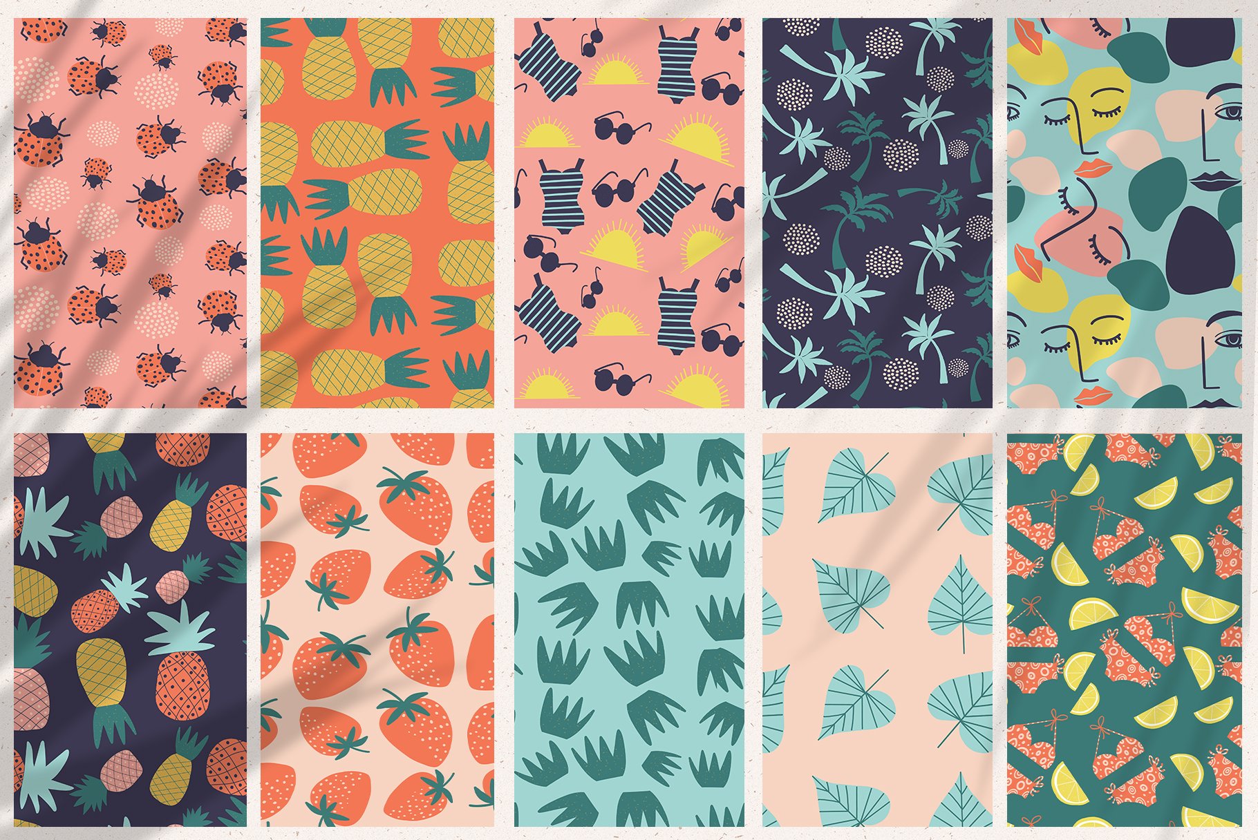 Playful Summer Patterns & Elements Collection