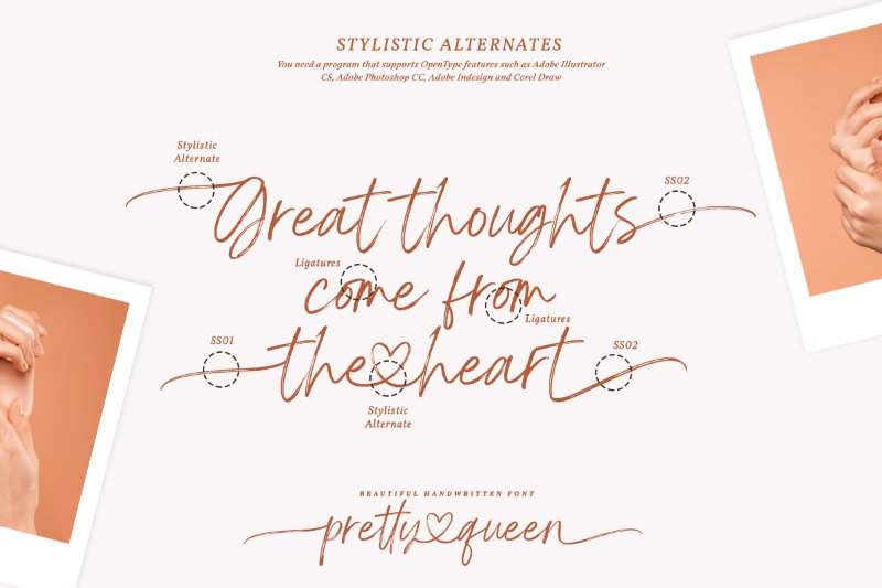 Pretty Queen - Lovely Brush Font