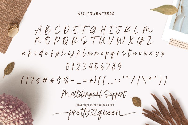 Pretty Queen - Lovely Brush Font