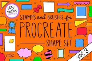 Procreate Stamp Shapes Set Vol.3