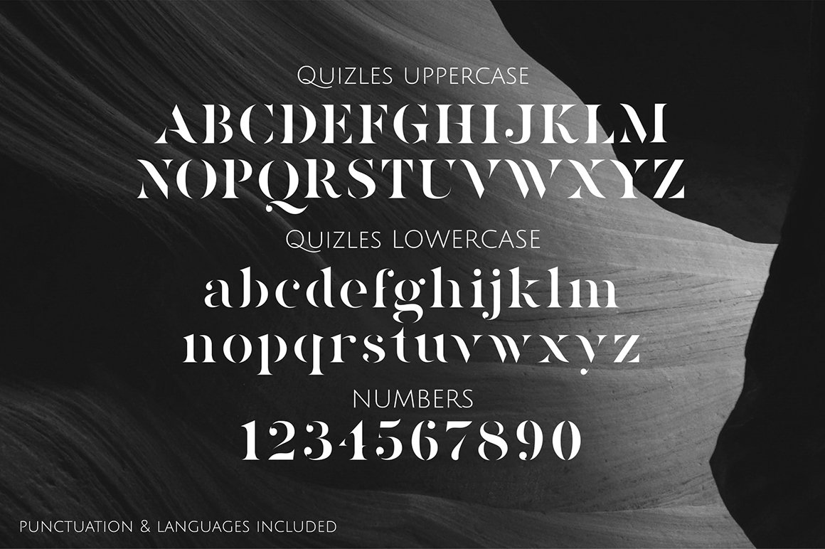 Quizles - Stencil Serif Font