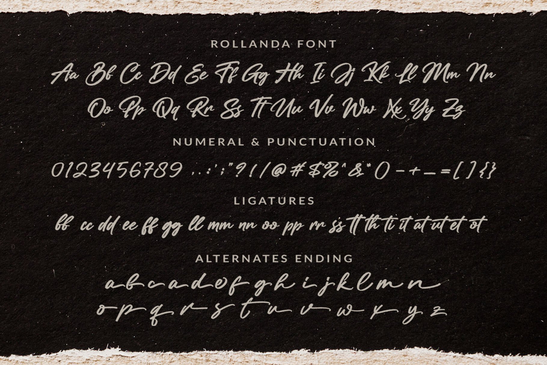 Textured Signature Font