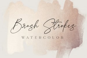Rose Gold Watercolour Brush Strokes
