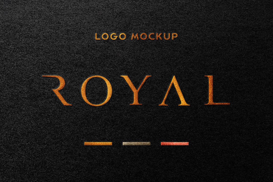 Royal Foil Stamping Logo Mockup