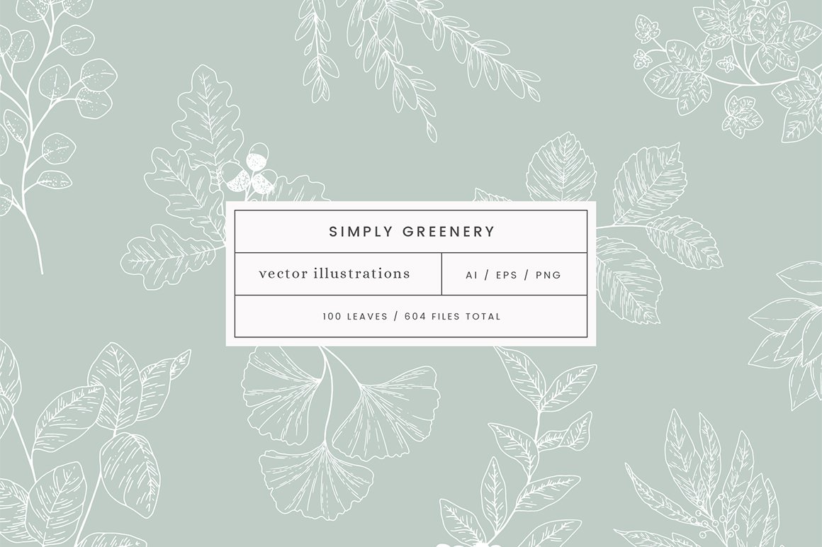 Simply Greenery Vector Illustrations