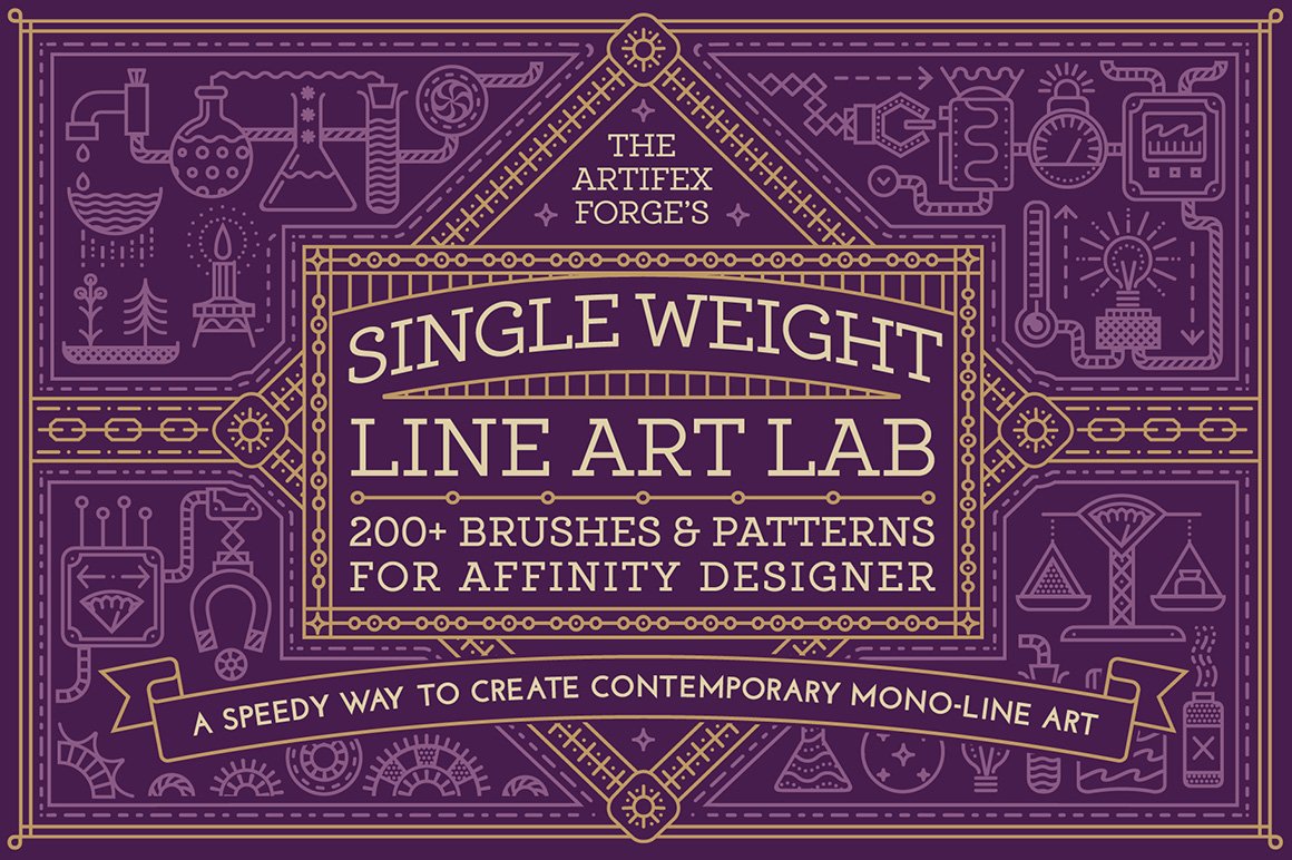Single Weight Line Art Lab - Affinity