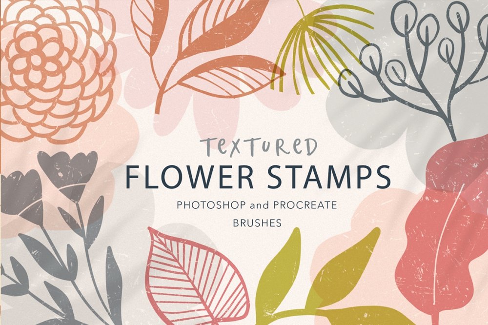 Textured Flower Stamp Brushes