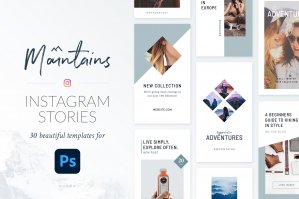 Instagram Stories Mountains Pack - Photoshop