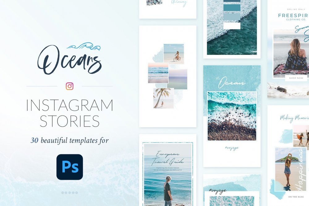 Instagram Stories Oceans Pack – Photoshop