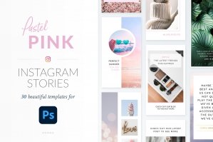 Instagram Stories Pastel Pink Pack - Photoshop