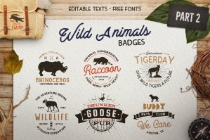 12 Wild Animals Logos Templates Badges Part 2