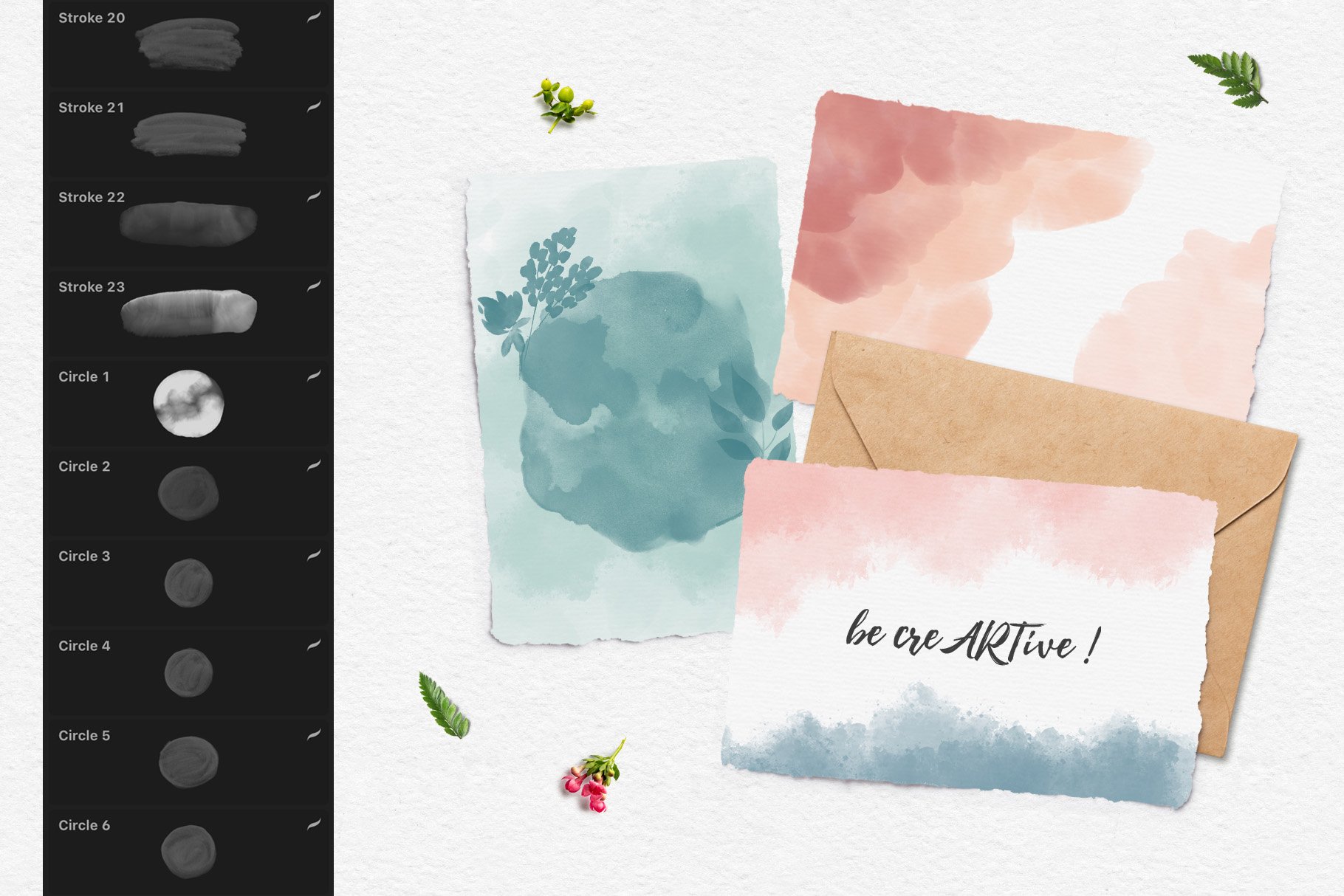 244 Watercolor Brushes For Procreate