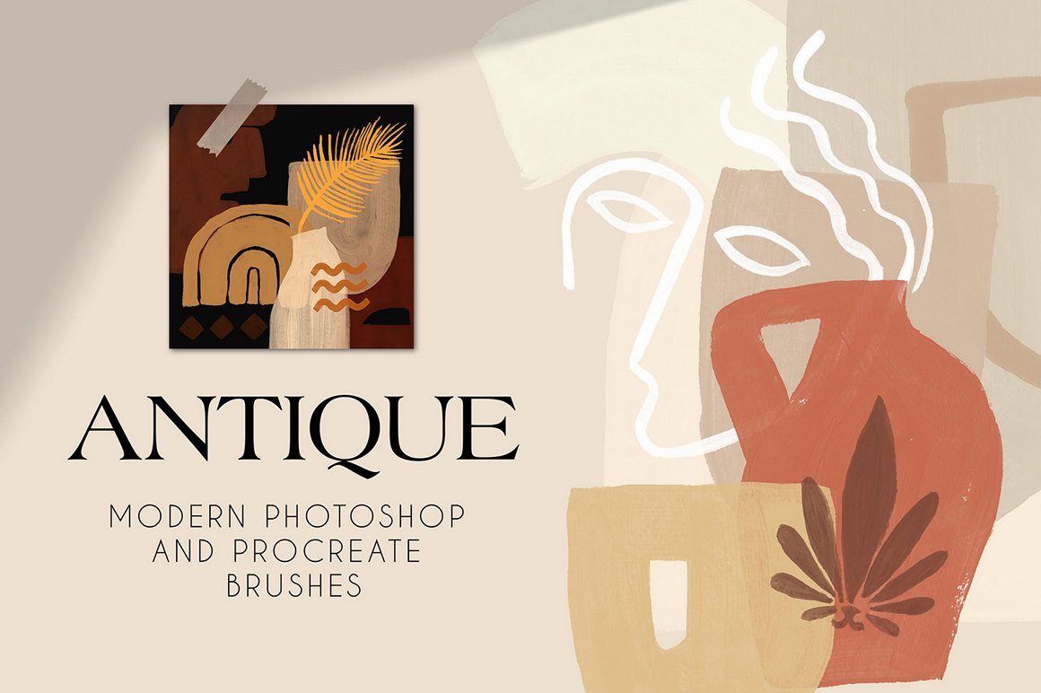 Antique - Photoshop and Procreate Stamp Brushes