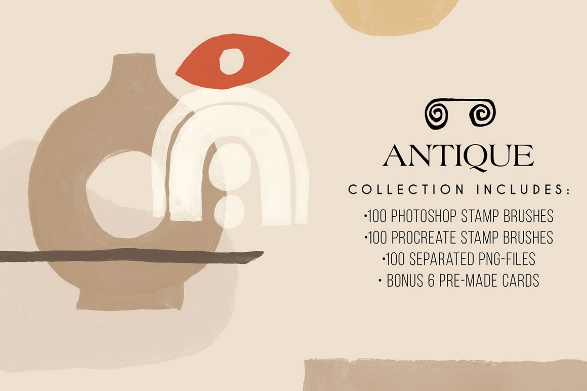 Antique - Photoshop and Procreate Stamp Brushes