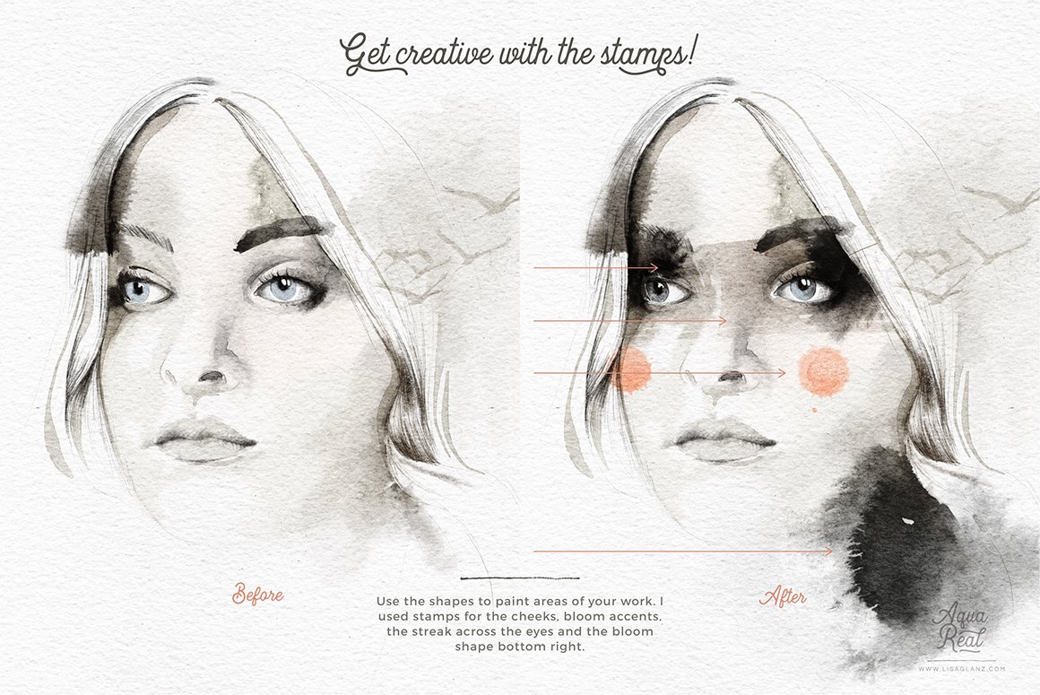 AquaReal Watercolour Brushes for Procreate
