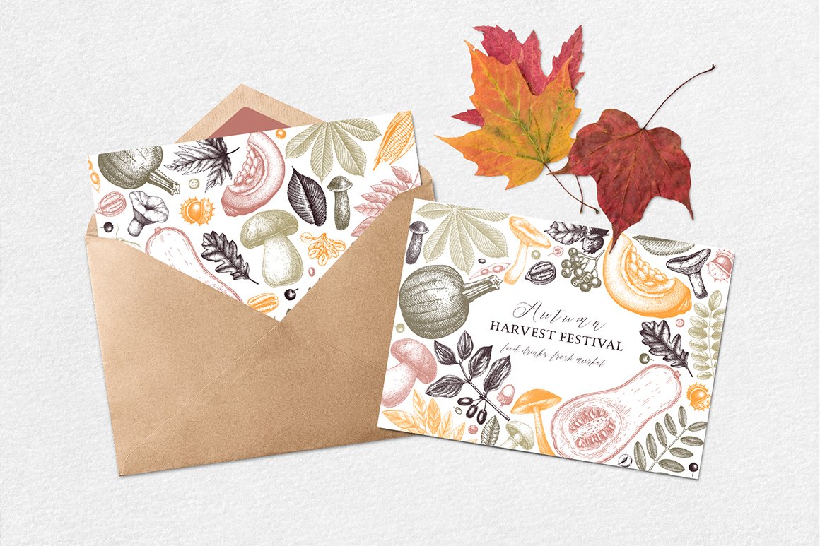Autumn Cards & Invitations Set